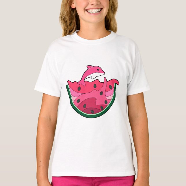 Dolphin mit Watermelon T-Shirt (Vorderseite)