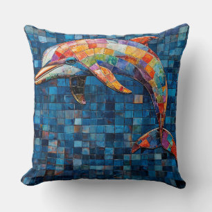 Dolphin Mosaik Art Kissen