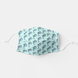 Dolphin-Muster Mund-Nasen-Maske Aus Stoff