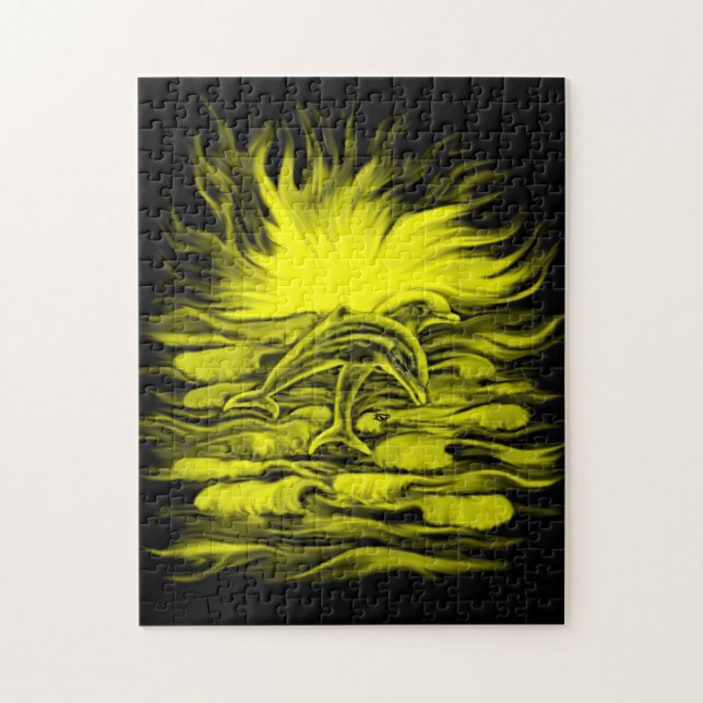 Dolphin-Paar im Sonnenschein (Vertikal)