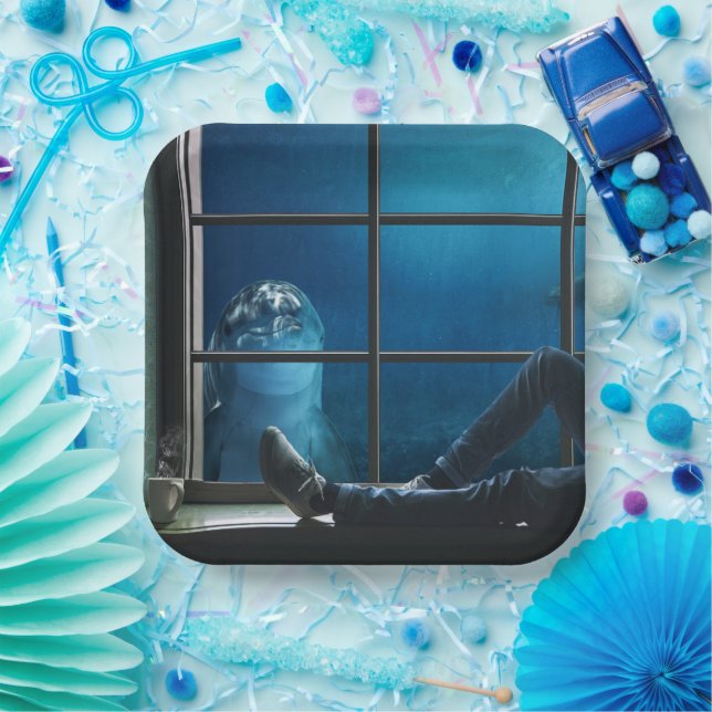 Dolphin Pappteller (Party)