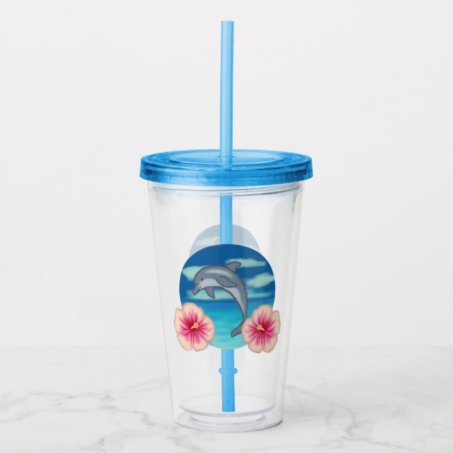 Dolphin Paradise Acryltrinkbecher (Vorderseite)