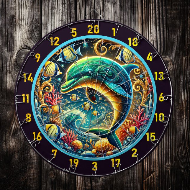 Dolphin Paradise Dartboard: Flair an der Küste Dartscheibe (Von Creator hochgeladen)