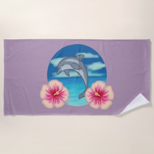 Dolphin Paradise Strandtuch (Vorderseite)