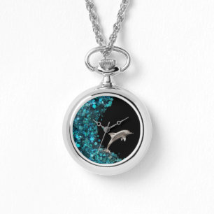Dolphin Paua Muschel Wave-Uhr Armbanduhr