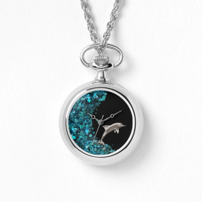 Dolphin Paua Muschel Wave watch Armbanduhr (Vorderseite)