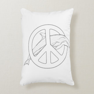 Dolphin Peace Sign Erwachsene Farbkissen Dekokissen