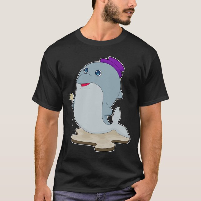 Dolphin Pensioner - Gehstock T-Shirt (Vorderseite)