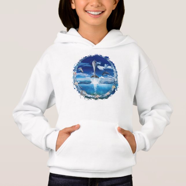 Dolphin Pod Cast Party Hoodie (Vorderseite)
