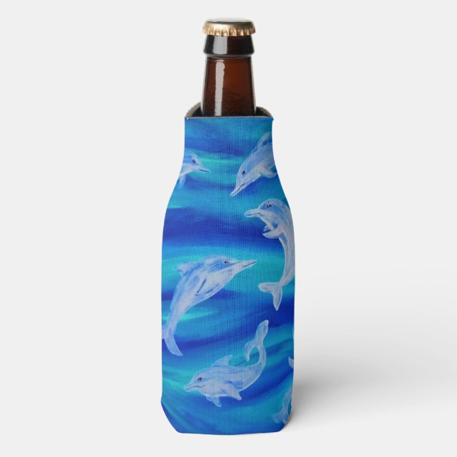 Dolphin Pod Flasche und Can Huggies Flaschenkühler (Flaschenvorderseite)