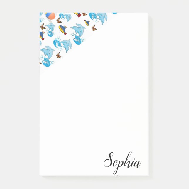 Dolphin Post-it Klebezettel (Vorderseite)