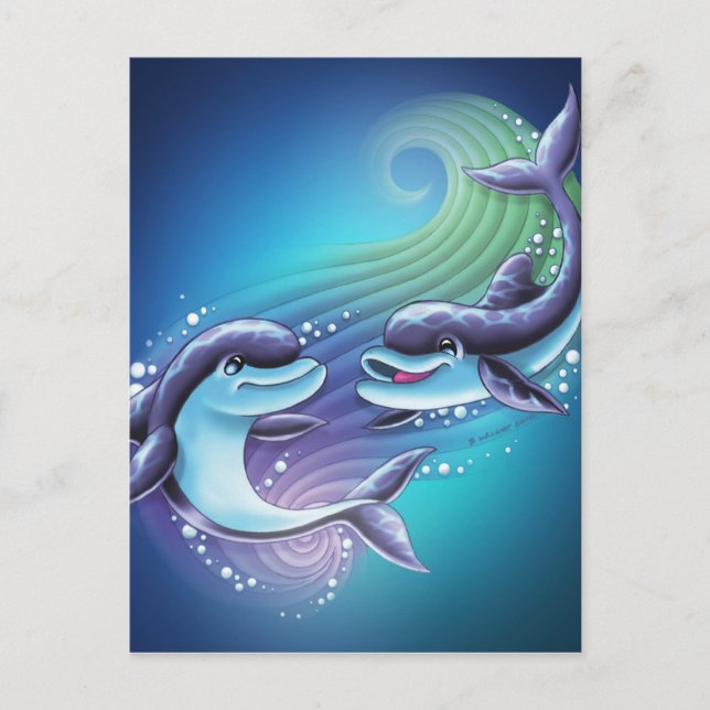 Dolphin Postcard Postkarte (Vorderseite)