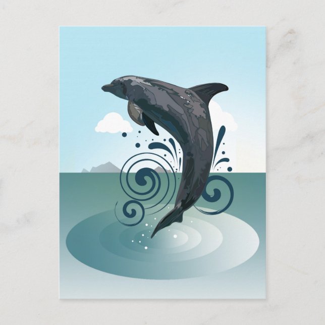 Dolphin Postkarte (Vorderseite)