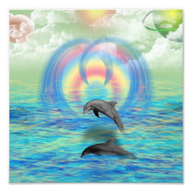 Dolphin Rising Fotodruck (Vorne)