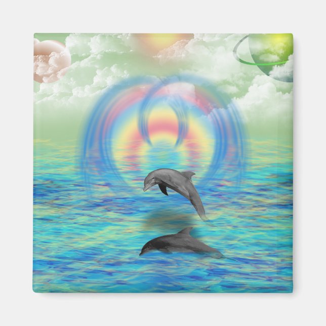 Dolphin Rising Magnet (Vorne)