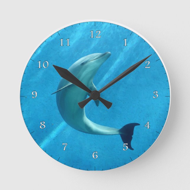 Dolphin Runde Wanduhr (Vorderseite)