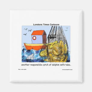 Dolphin-Safe Tuba Funny Gift T-Shirts Tasse & Kart Magnet