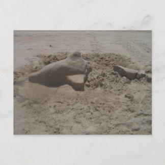 Dolphin Sandcastle Postcard Postkarte