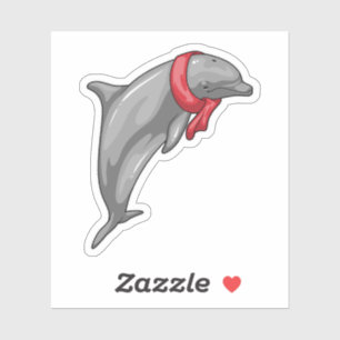 Dolphin Scarf Aufkleber