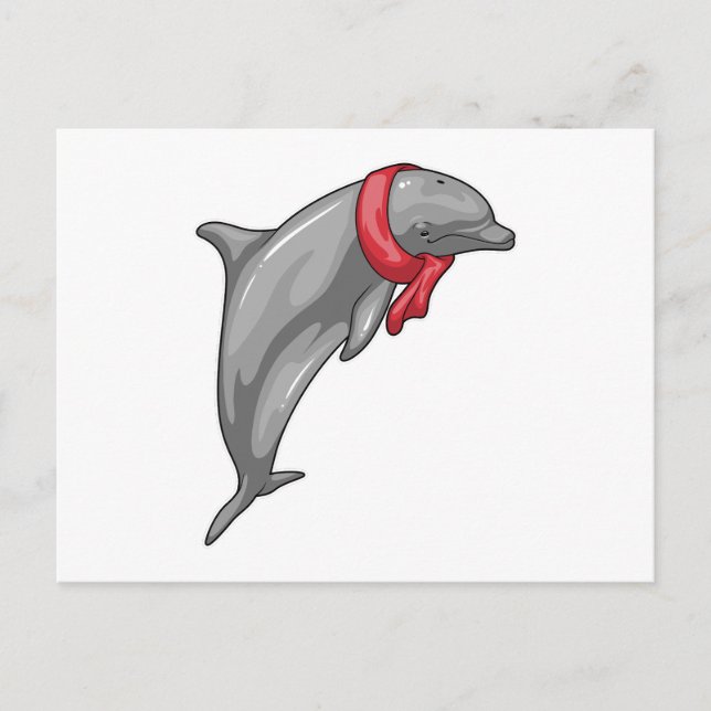 Dolphin Scarf Postkarte (Vorderseite)