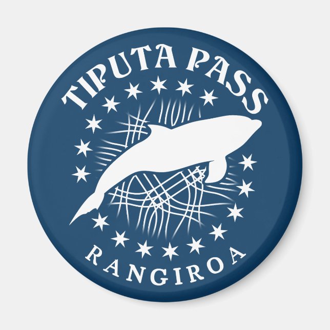 Dolphin Scuba Diving Rangiroa Lagoon - Tiputa Pass Magnet (Vorne)