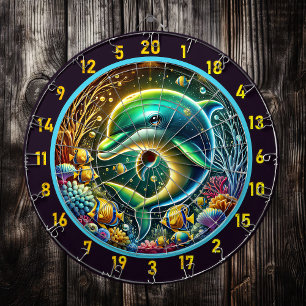 Dolphin Serenity Coral Reef Dartboard Dartscheibe