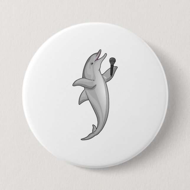 Dolphin Singer Mikrofon Button (Vorderseite)