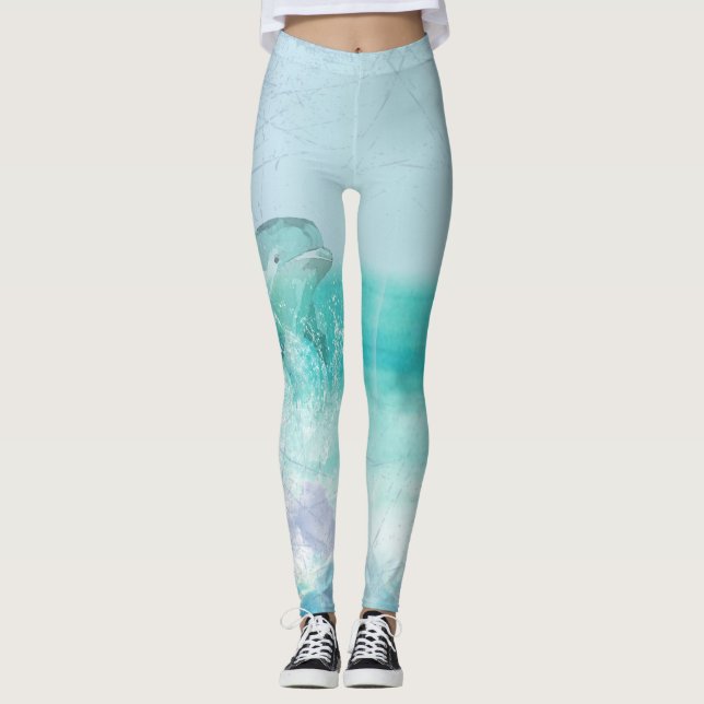 Dolphin Splash Leggings (Vorderseite)