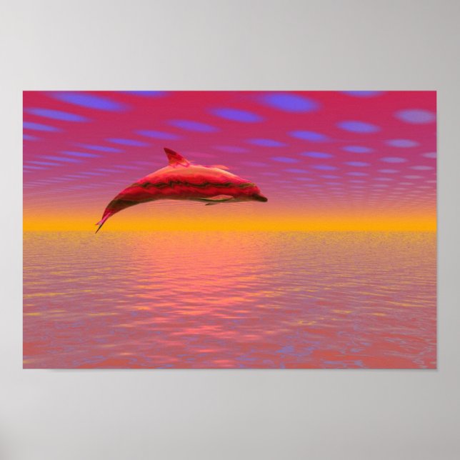 Dolphin Sunset Poster (Vorne)