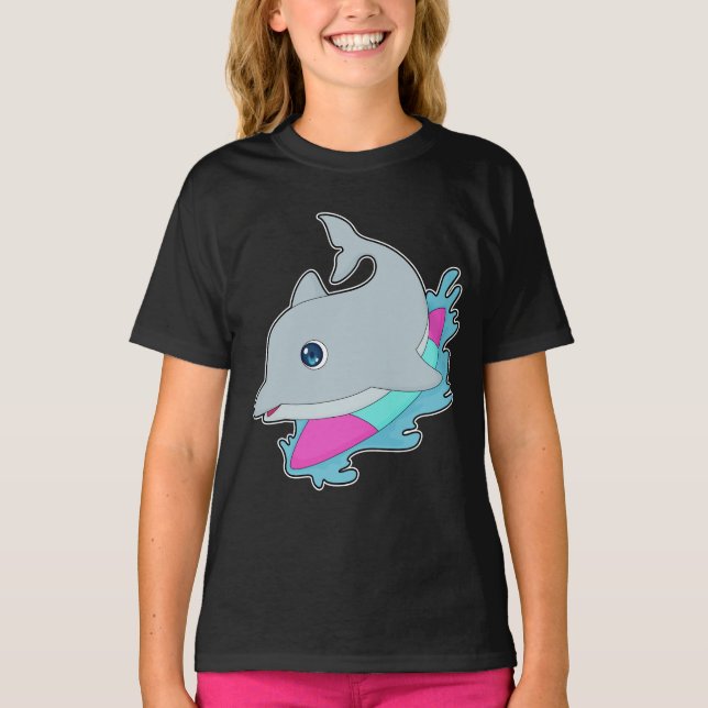 Dolphin Surfboard T-Shirt (Vorderseite)