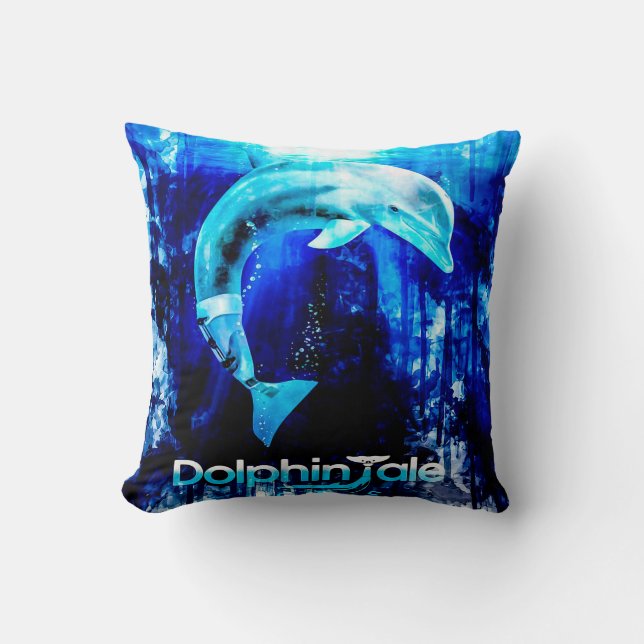 Dolphin Tale Collection | Einzigartige Geschenkide Kissen (Vorderseite)