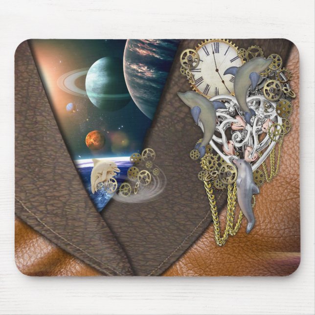 Dolphin Time on leather Mousepad (Vorne)
