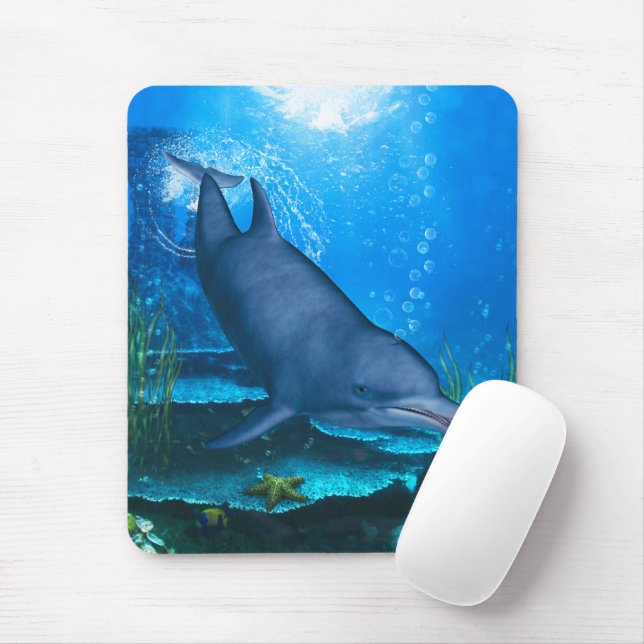 Dolphin Underwater Mousepad (Mit Mouse)