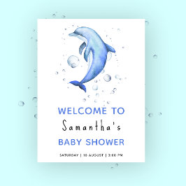 Dolphin unter der Meerwasserdusche Poster