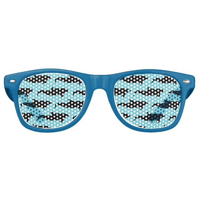 Dolphin-Unterwasser-Naturmuster Partybrille (Vorderseite)