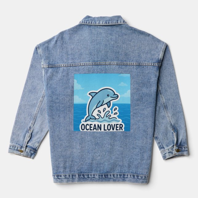 Dolphin Vibes Jeansjacke (Rückseite)