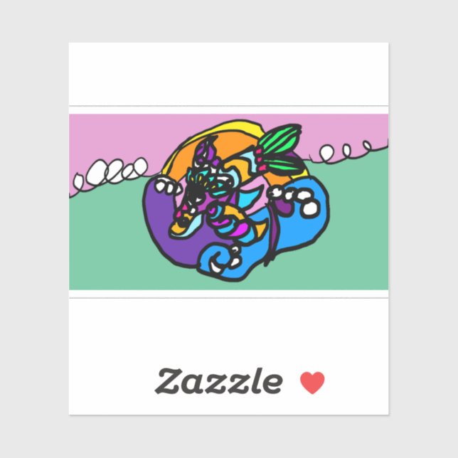 Dolphin wave  aufkleber (Blatt)