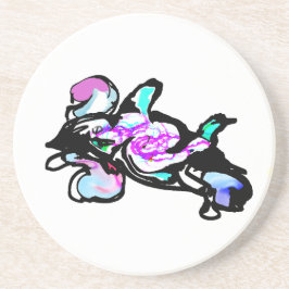 Dolphin wave fun getränkeuntersetzer