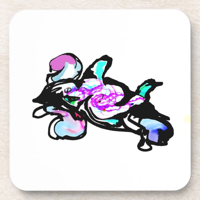 Dolphin wave fun getränkeuntersetzer (Vorderseite)