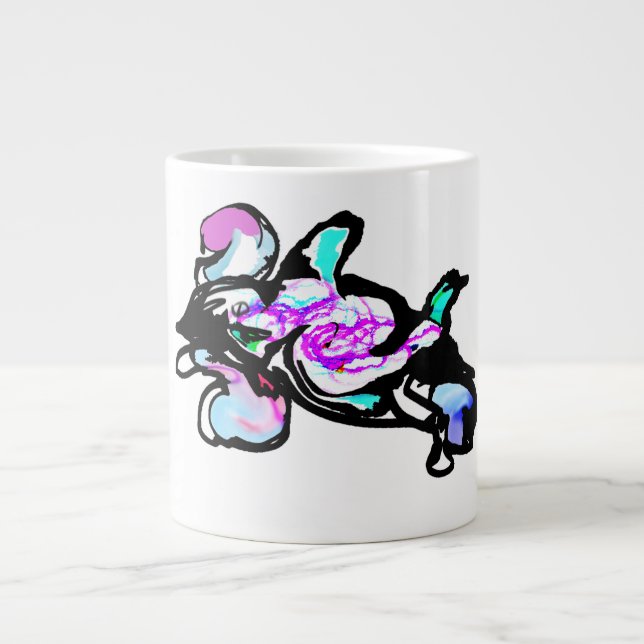 Dolphin wave fun Jumbo-Tasse (Vorderseite)