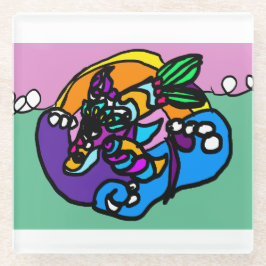 Dolphin wave  glasuntersetzer