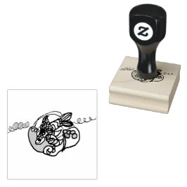 Dolphin wave  gummistempel