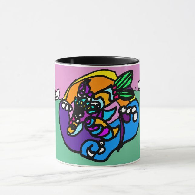Dolphin wave  tasse (Zentrum)