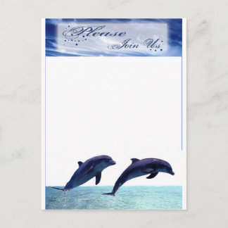 Dolphin Wedding Invitation Beach Wedding Empfang Einladungspostkarte
