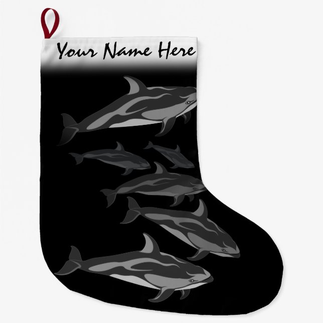 Dolphin Weihnachten Strumpf Personalisierte Dolphi Großer Weihnachtsstrumpf (Vorderseite)