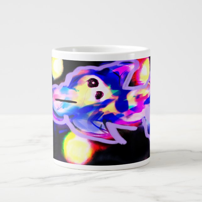 Dolphin-Welle Jumbo-Tasse (Vorderseite)