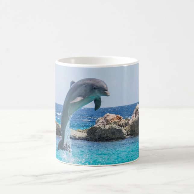Dolphin White Coffee Tasse (Mittel)