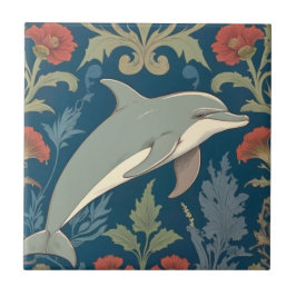 Dolphin William Morris Stil Thema Meer Fliese
