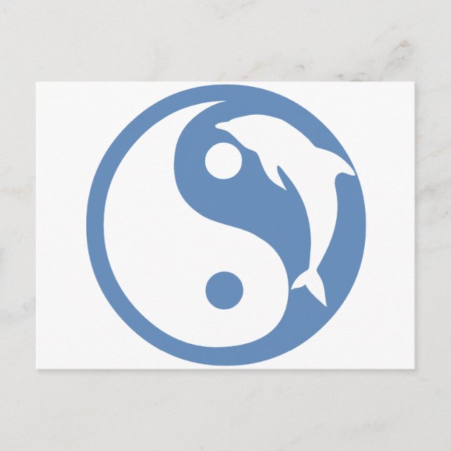 Dolphin Yin Yang Postkarte (Vorderseite)
