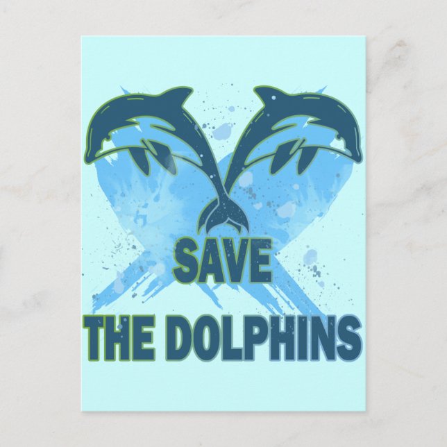 DOLPHINEN gerettet Postkarte (Vorderseite)